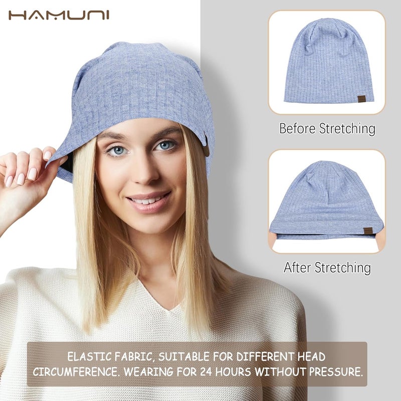 HAMUNI Slouchy Beanie for Men Women Soft Lightweight Running Beanie Hat Chemo Cap Skull Cap - Image 4